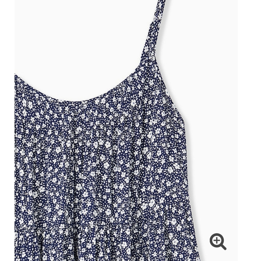 Torrid Floral Gauze Shirred Hem Cami - Picture 6 of 11